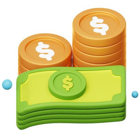 Pila de monedas  3D Icon