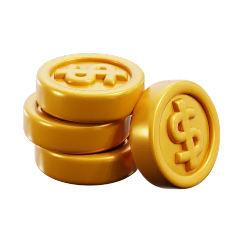 Pila de monedas  3D Icon