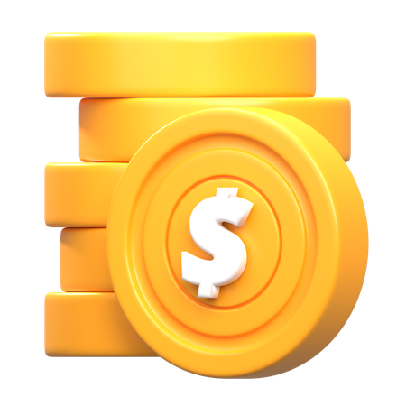 Pila de monedas  3D Icon