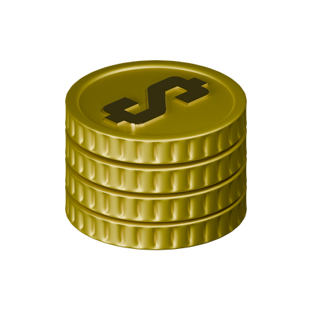 Pila de monedas  3D Icon