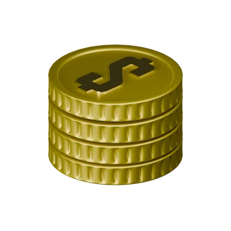 Pila de monedas  3D Icon