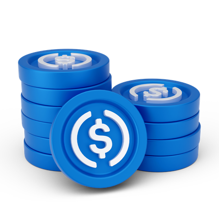 Pila de monedas  3D Icon