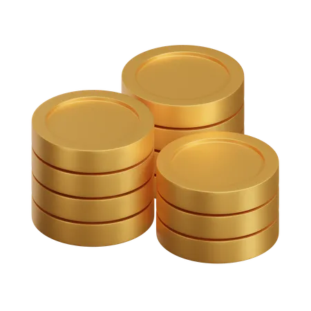 Pila de monedas  3D Icon