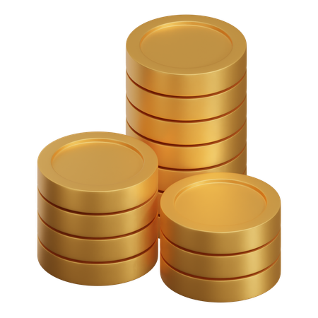 Pila de monedas  3D Icon