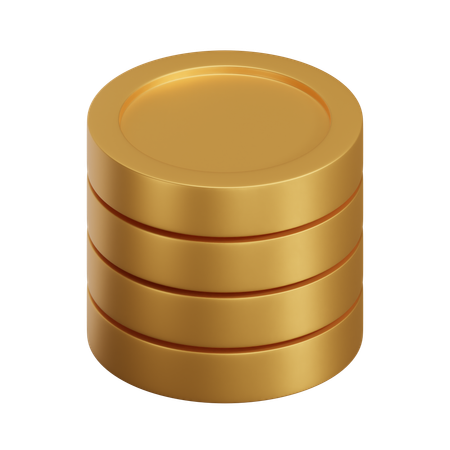 Pila de monedas  3D Icon