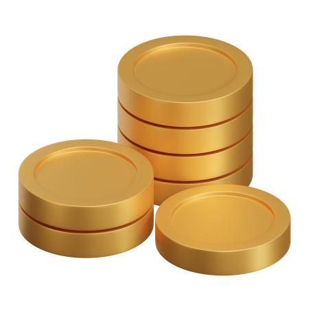 Pila de monedas  3D Icon