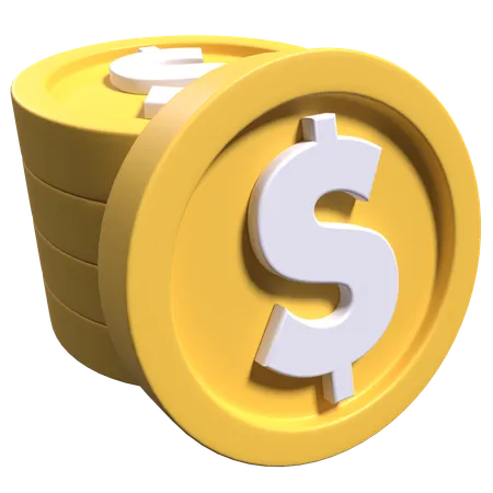 Pila de monedas  3D Icon