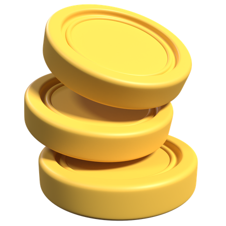 Pila de monedas  3D Icon