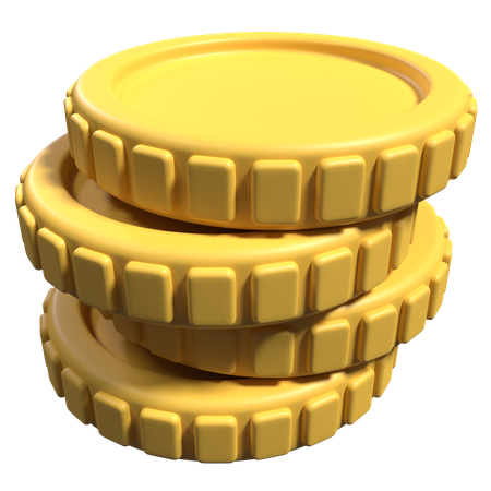 Pila de monedas  3D Icon