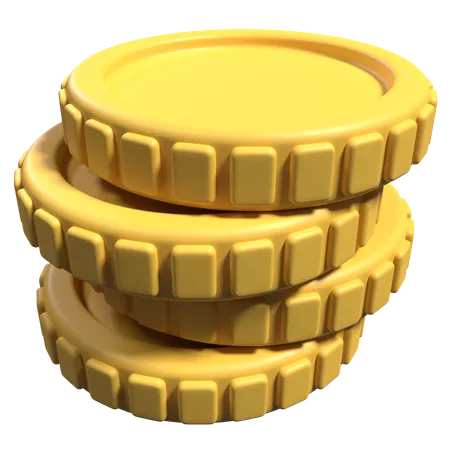 Pila de monedas  3D Icon