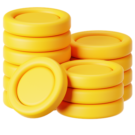 Pila de monedas  3D Icon