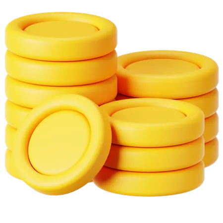 Pila de monedas  3D Icon