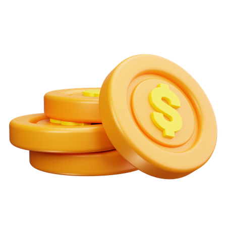 Apilar monedas  3D Icon