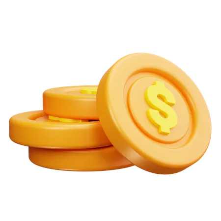 Apilar monedas  3D Icon