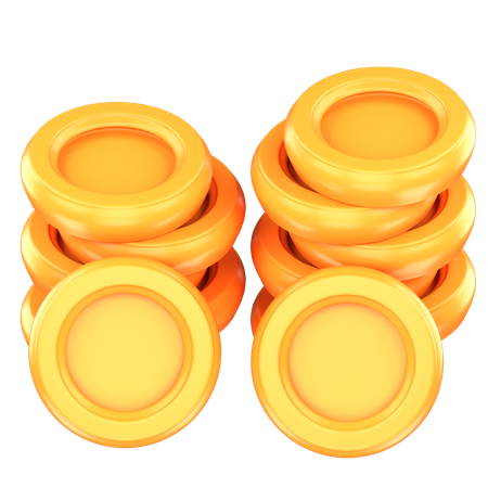 Pila de monedas  3D Icon