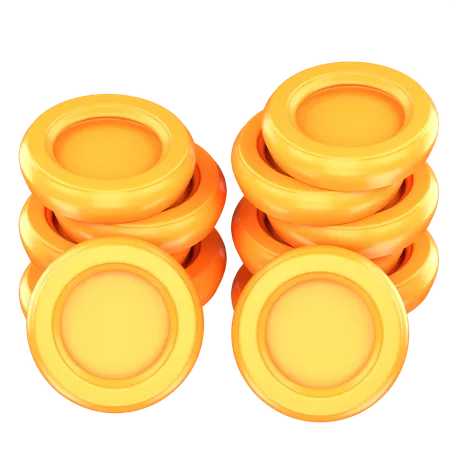 Pila de monedas  3D Icon