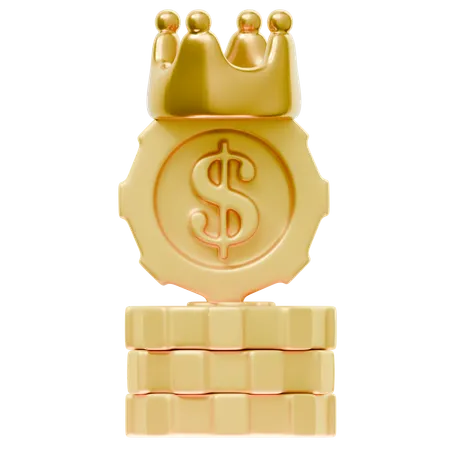 Pila de monedas  3D Icon