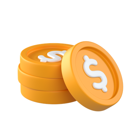 Pila de monedas  3D Icon
