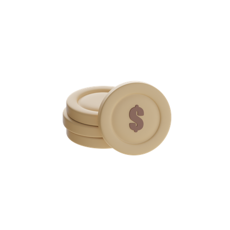 Pila de monedas  3D Icon