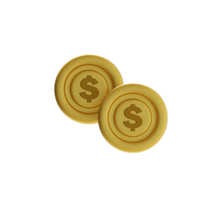Pila de monedas  3D Icon