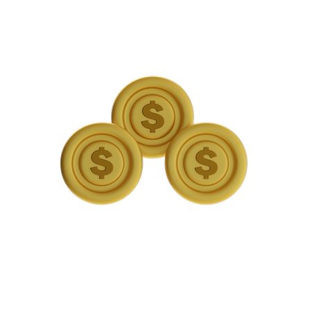 Pila de monedas  3D Icon