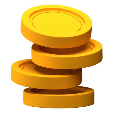 Pila de monedas  3D Illustration