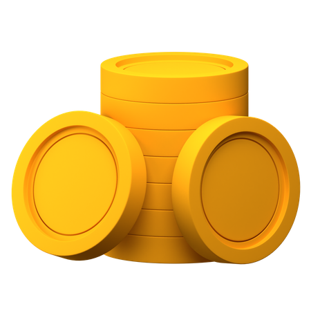 Pila de monedas  3D Illustration