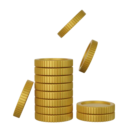 Pila de monedas  3D Icon