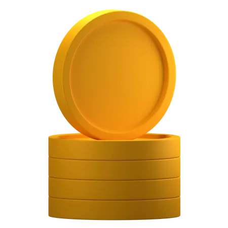 Pila de monedas  3D Icon