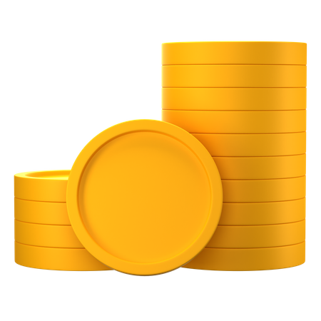 Pila de monedas  3D Icon