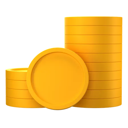 Pila de monedas  3D Icon