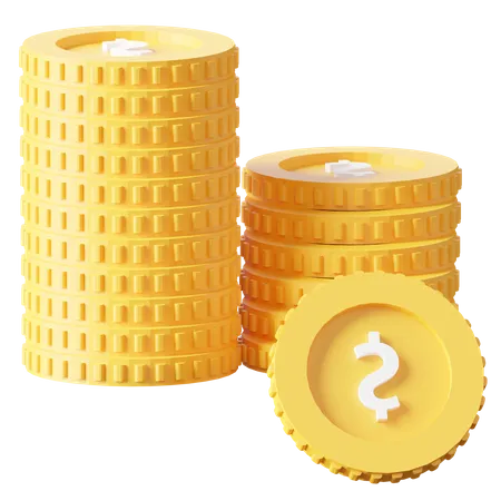 Pila de monedas  3D Icon