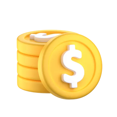Icono 3 D De Pila De Monedas Perfecto Para El Elemento Financiero 3D Icon