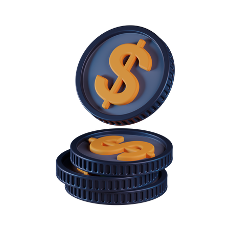 Pila de monedas  3D Icon