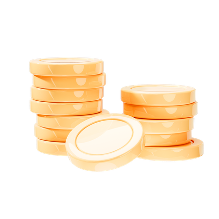 Pila de monedas  3D Icon