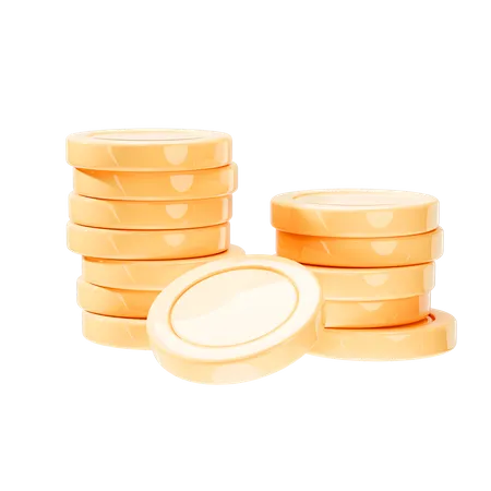 Pila de monedas  3D Icon