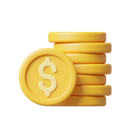 Pila de monedas  3D Icon