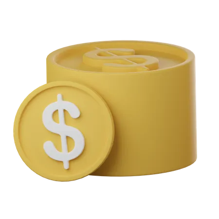 Pila de monedas  3D Icon