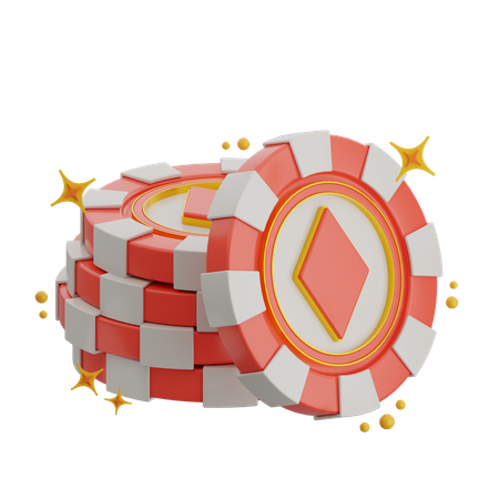 Pila de monedas de diamante  3D Icon