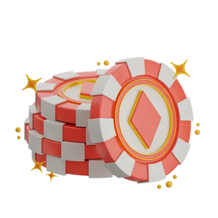 Pila de monedas de diamante  3D Icon