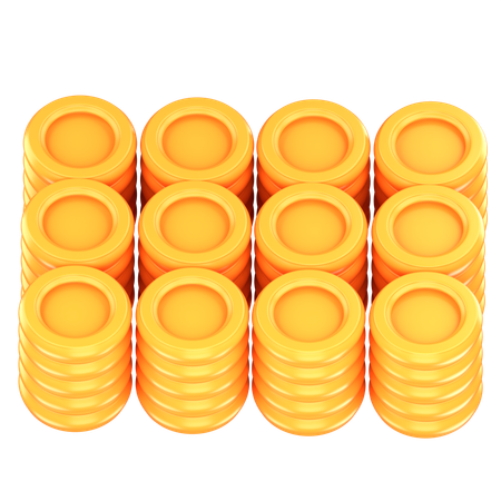 Pila de monedas de oro  3D Icon