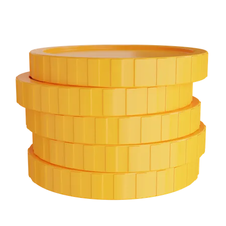 Pila de monedas de oro  3D Icon