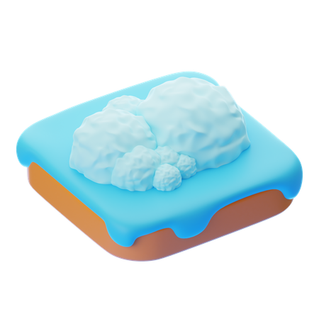 Pila de nieve  3D Icon