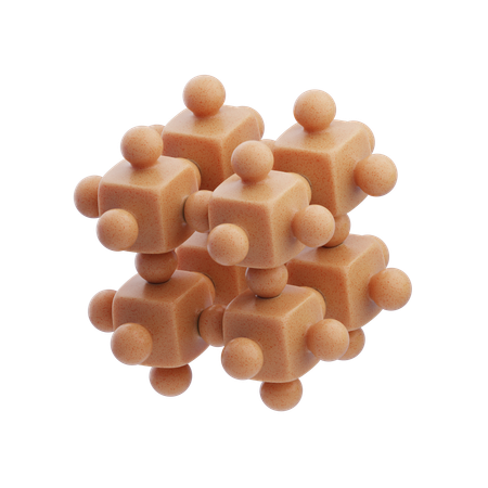 Pila de resina plástica abstracta con textura beige  3D Icon