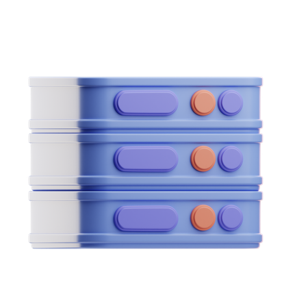 Pila de servidores  3D Icon
