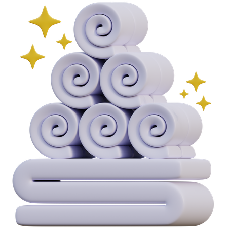 Pila de toallas  3D Icon