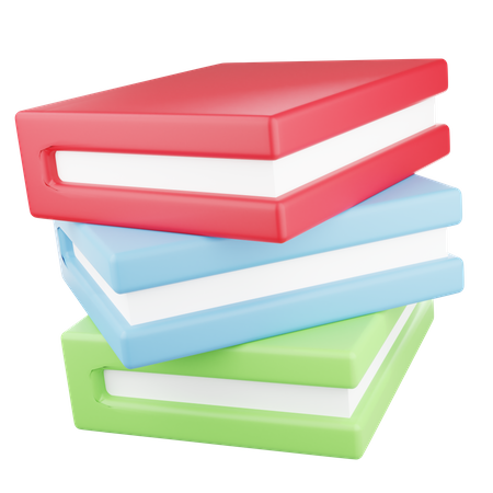 Pila de tres libros  3D Icon