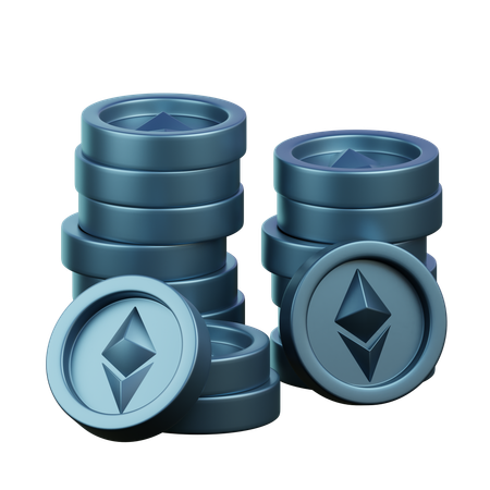 Pila de ethereum  3D Icon