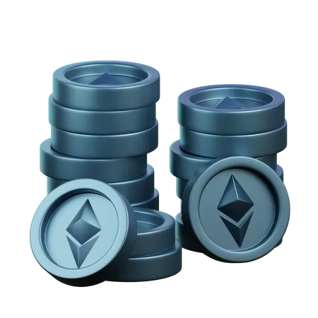 Pila de ethereum  3D Icon