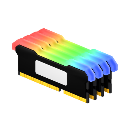 Pila de ram rgb  3D Icon